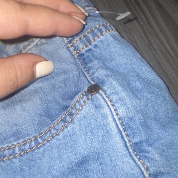 Machine Pour Neuf Mode Cut-Off Denim Jean Shorts Frayed Distressed Sz Medium. - Picture 10 of 12